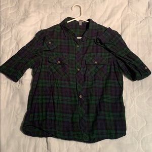 Army green and Navy flannel